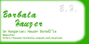 borbala hauzer business card